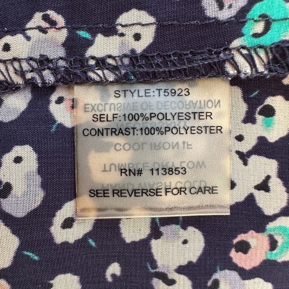 SUGARLIPS, NWOT, MIXED PRINT TOP. ROUND NECK, ANIMAL PRINT LONG SLEEVE. SIZE M - Picture 8 of 9